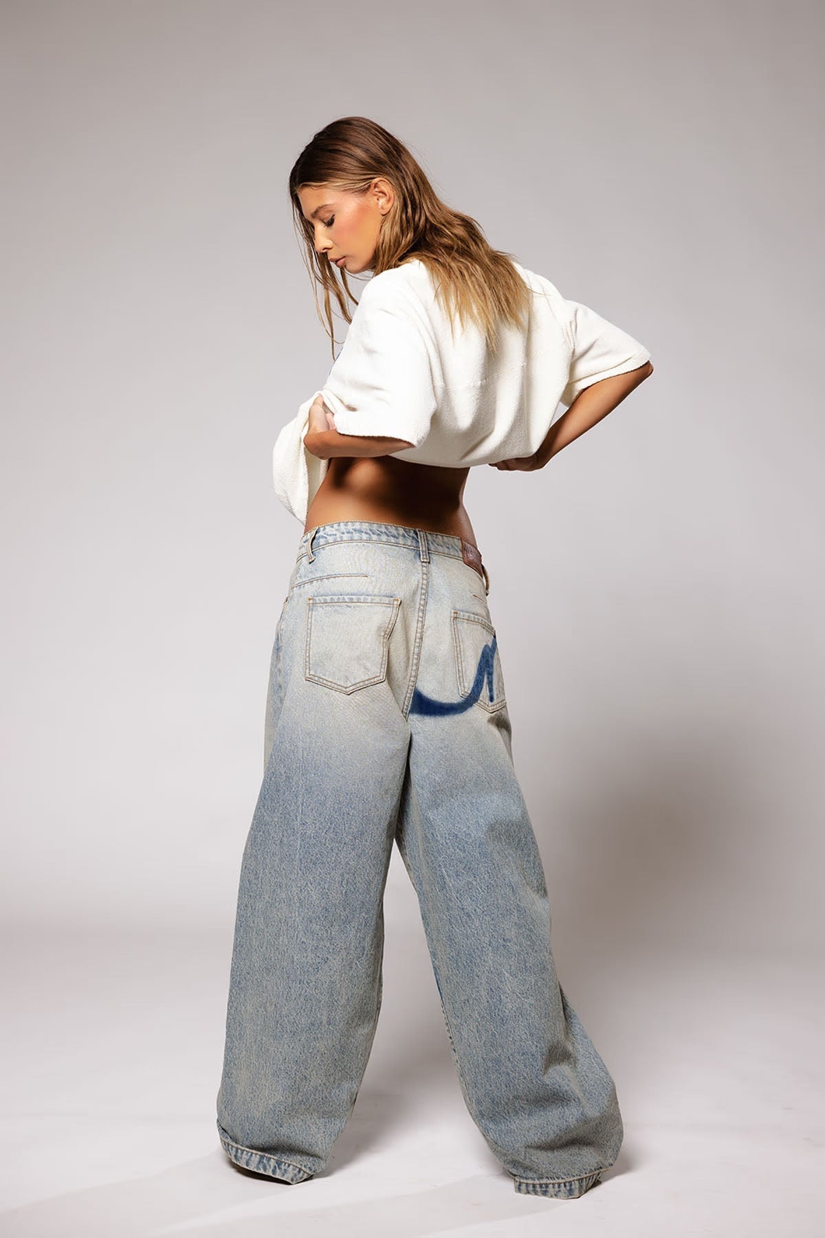 Blue Low Rise Jeans